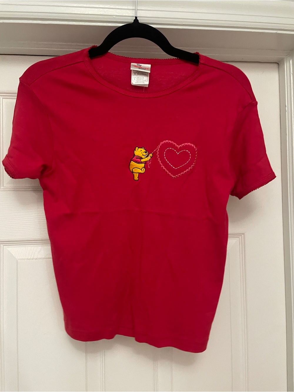 NWT Vintage 90s Disney Store Pink-Red Winnie the Pooh Heart Tee